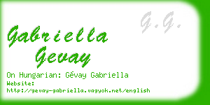 gabriella gevay business card